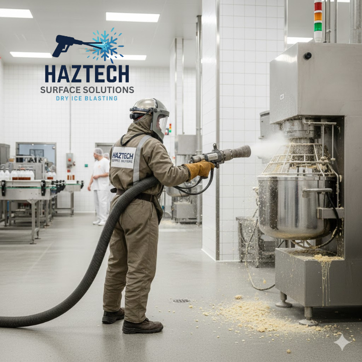 DRY ICE BLASTING AT A FOOD PROCESSING Plant