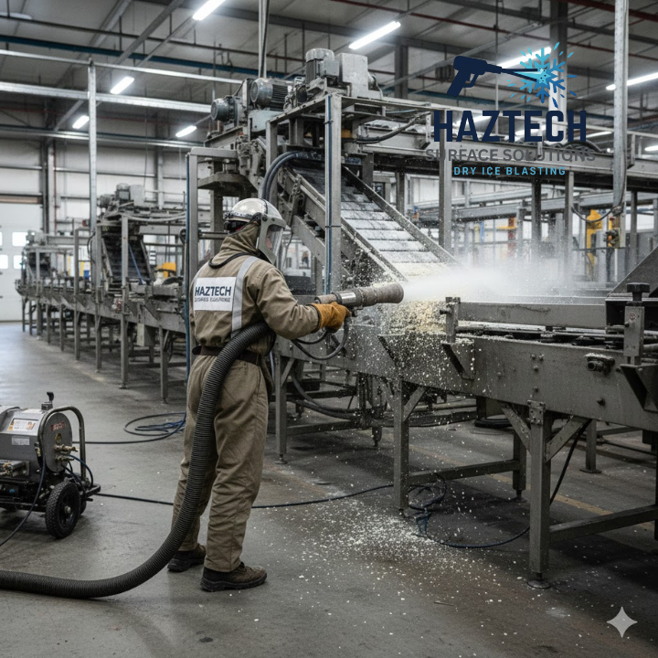 DRY ICE BLASTING A INDUSTRIAL CONVEYORS