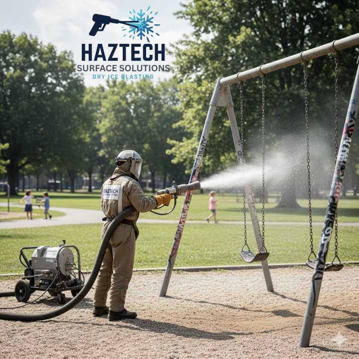 DRY ICE BLASTING AT A PARK FACILITY