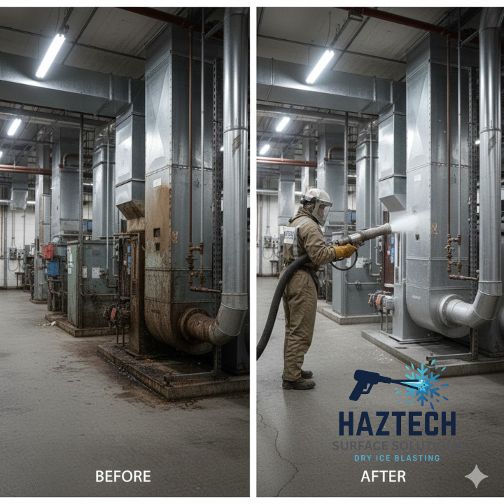 before and after dry ice blasting beckley wv