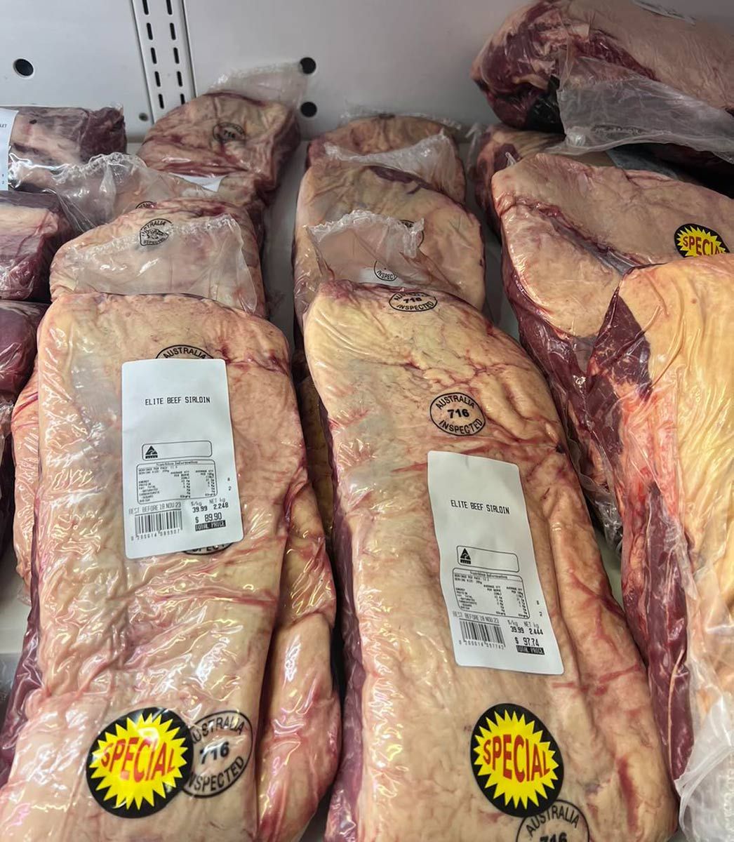 Bunch Of Meat With Special Label Stickers — Elite Meats in Holt, ACT