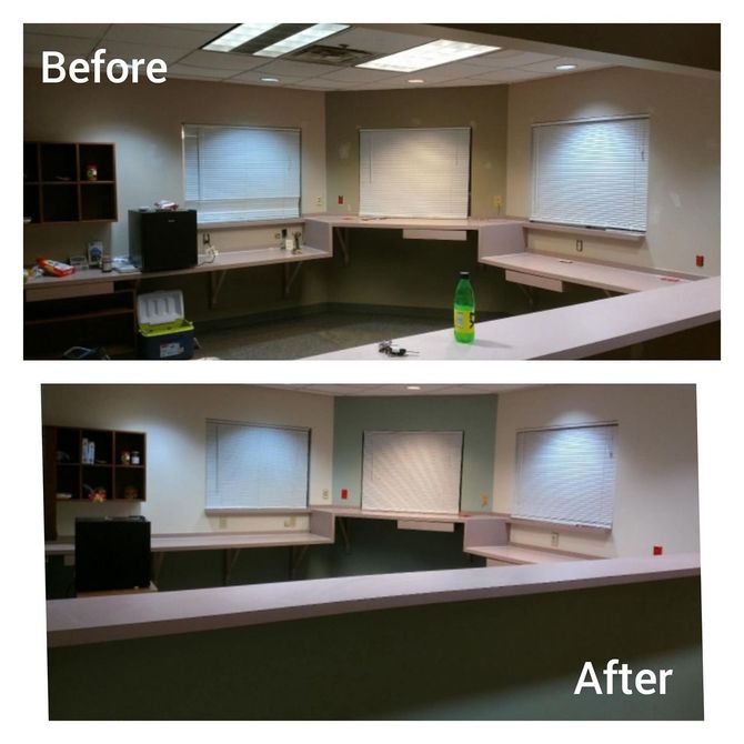 Before and after room renovation