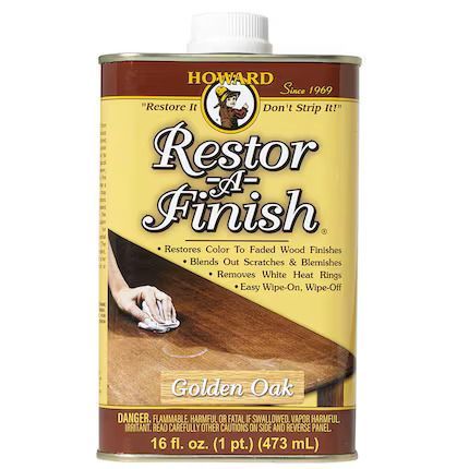 Howard Restor-A-Finish is designed to blend out minor scratches and remove white heat rings and fading caused by the sun, among other damage.(Courtesy Howard Products)