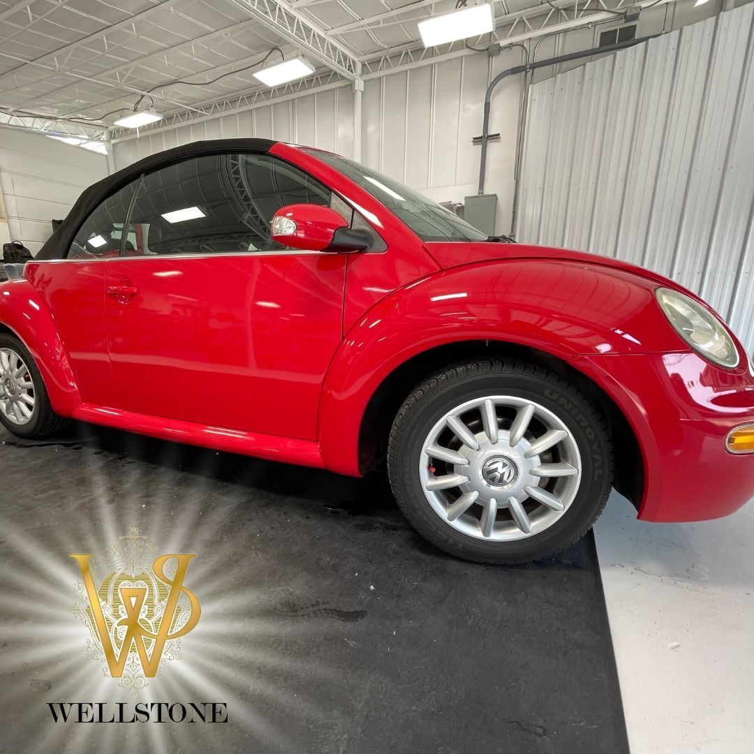 red car with paint protection film