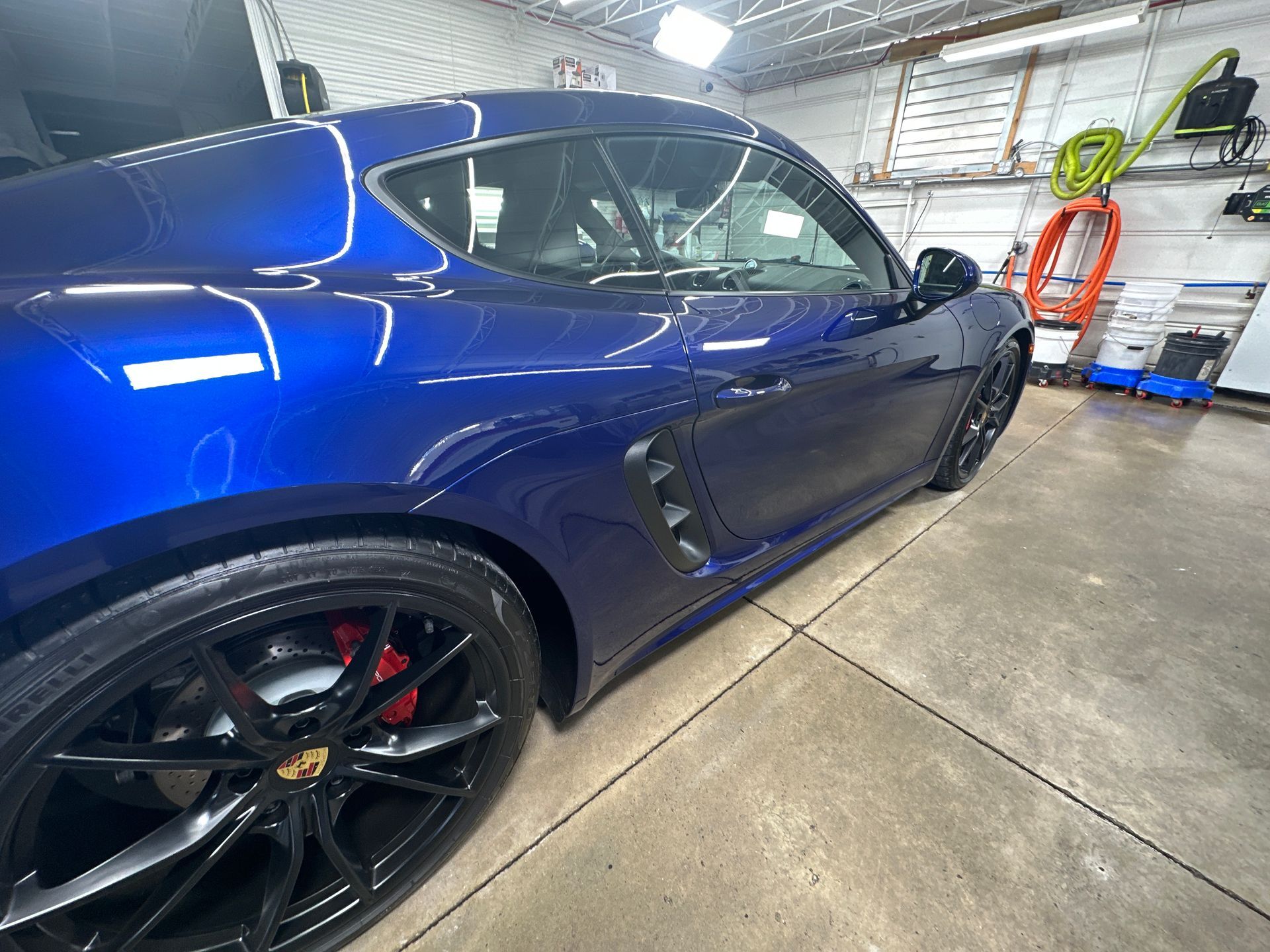 Ceramic coating blue car