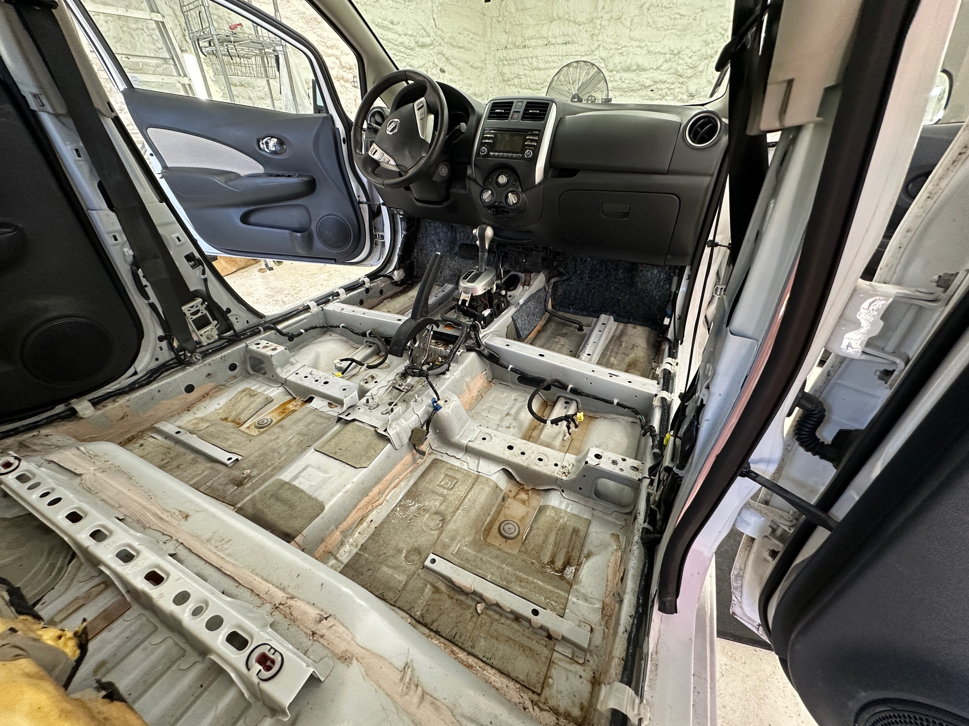 vehicle that experienced water and mold damage