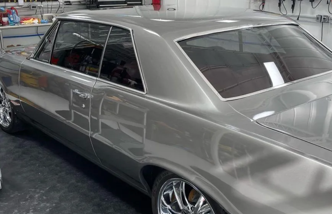 vehicle with ceramic coating parked inside the shop