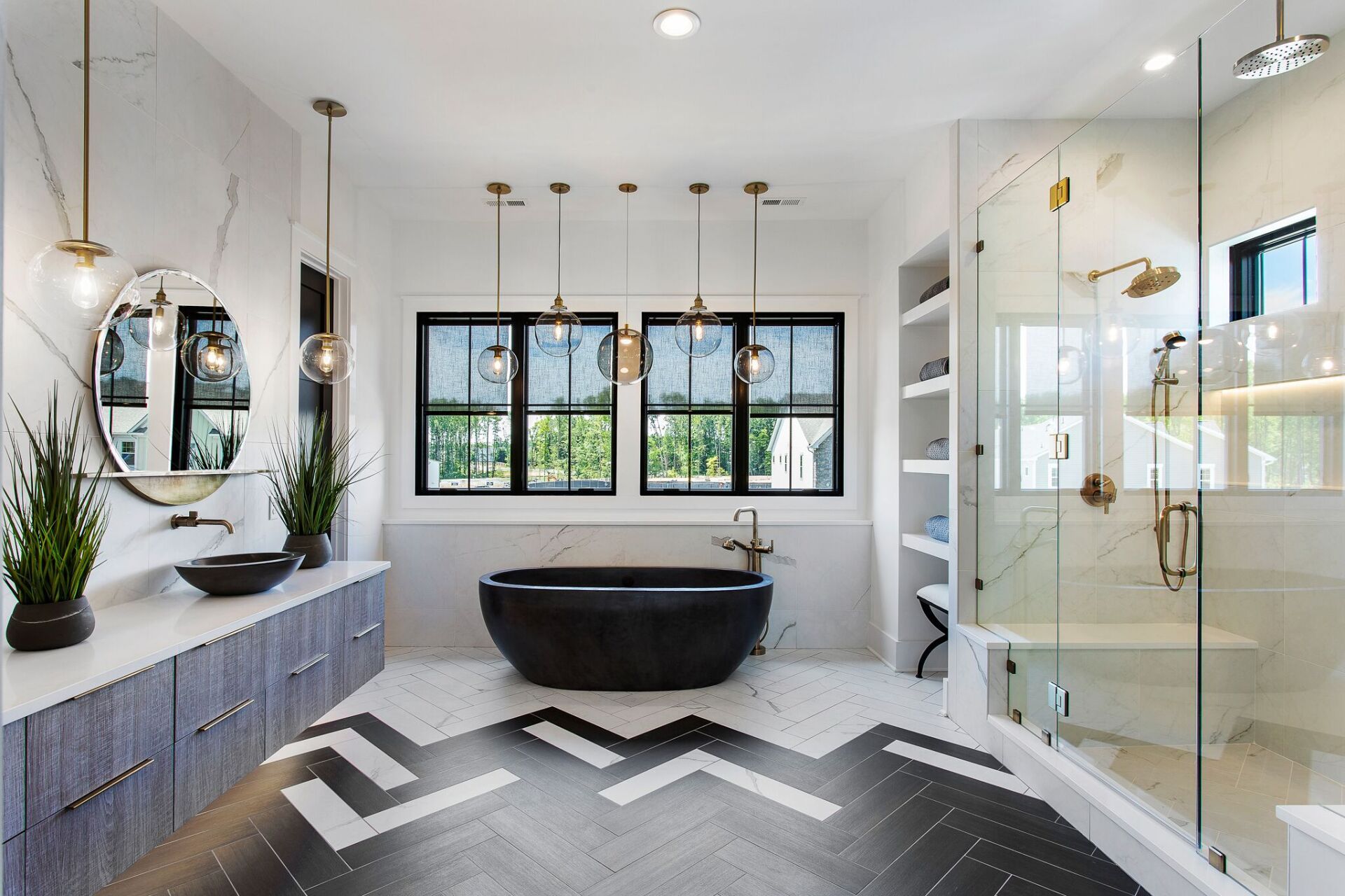 Modern Bathroom — Glen Allen, VA — Le Gault Homes