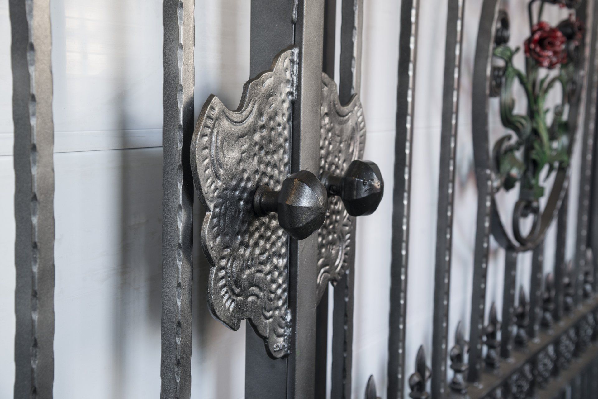 Gate handles and lock