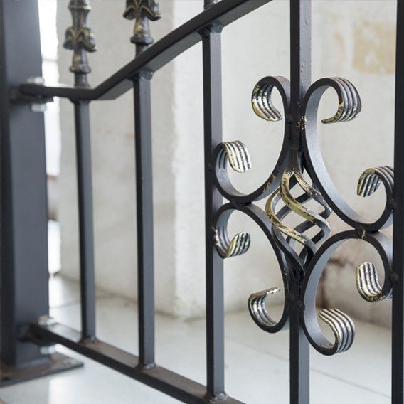 Close up of an iron gate