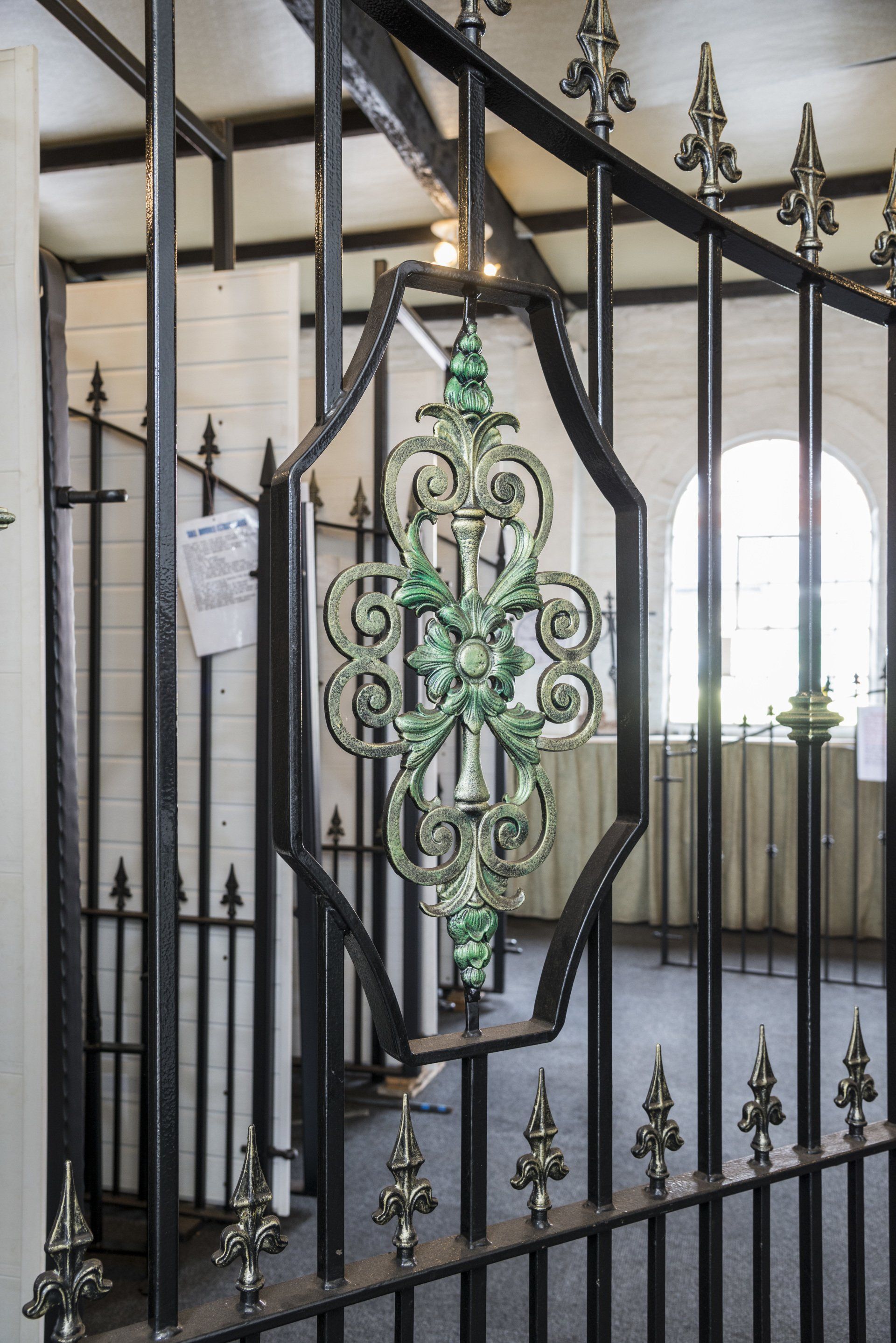 An ornate iron gate