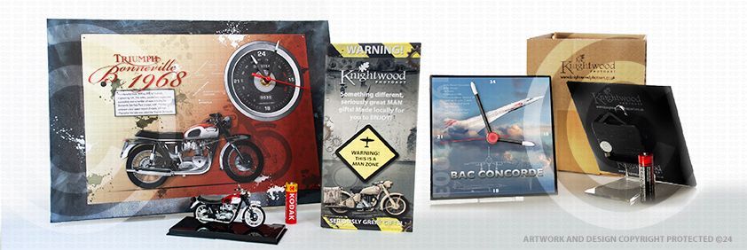 Clocks large and small.