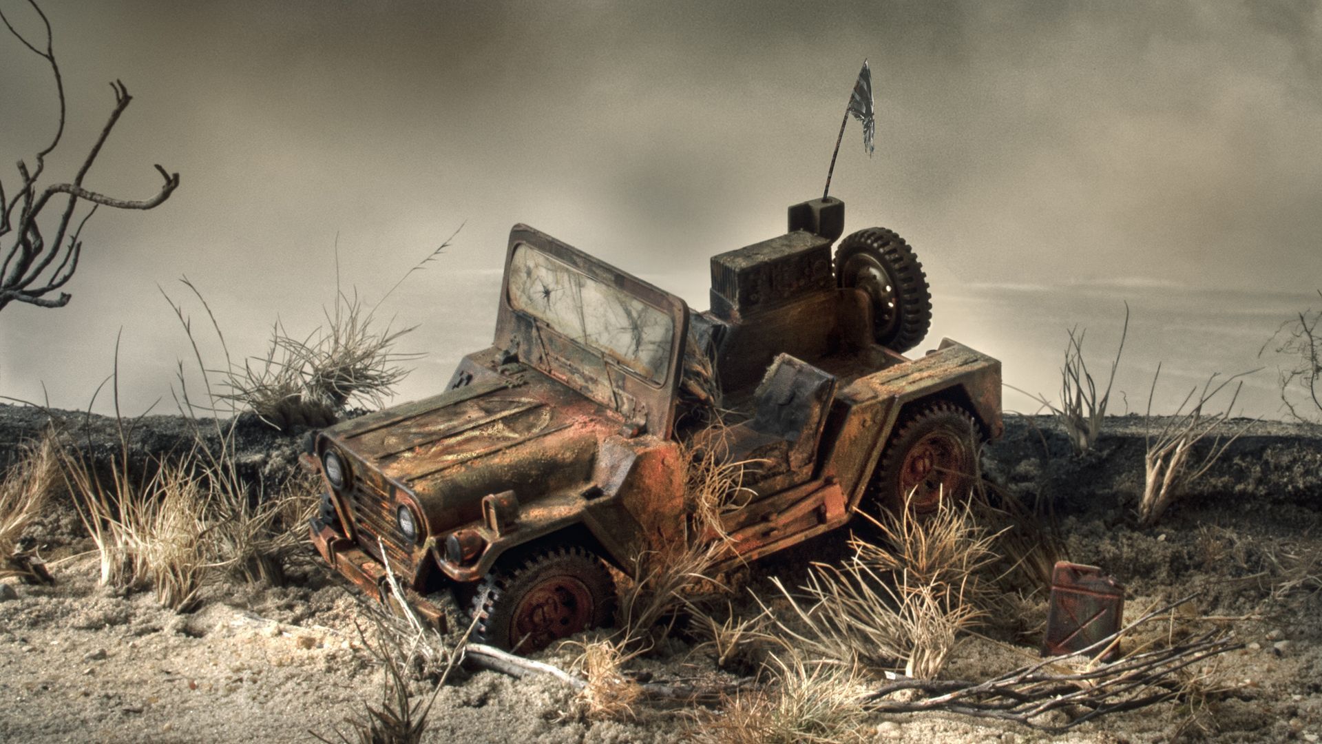 Jeep final composited image after post-production.