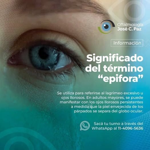 Primer plano de un ojo, texto explicando el significado de