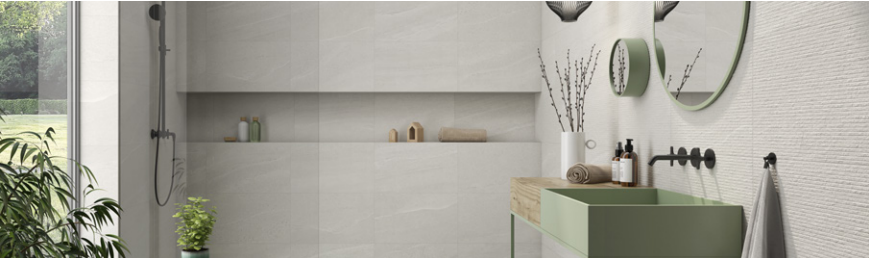 Eddystone Wall Tile in Bathroom- Discount Ceramic Tiles in Leicester