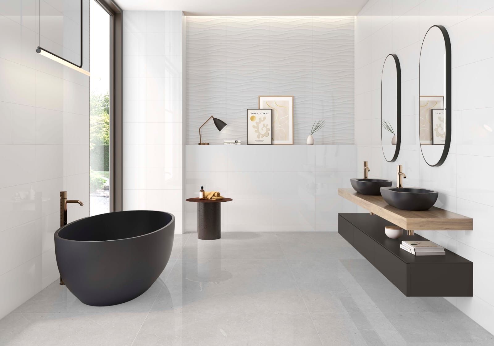 white Wall Tile bathroom image - Ceramic Tiles in Leicester