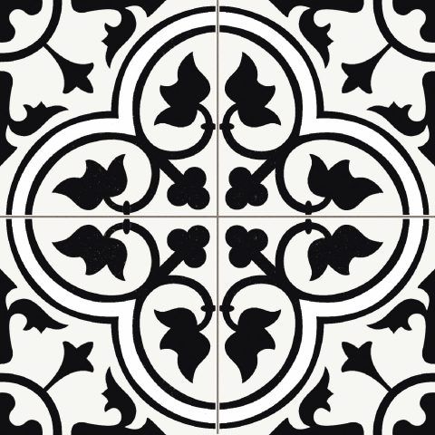 black decor Wall & floor Tile thumbnail image - patterned Tiles in Leicester