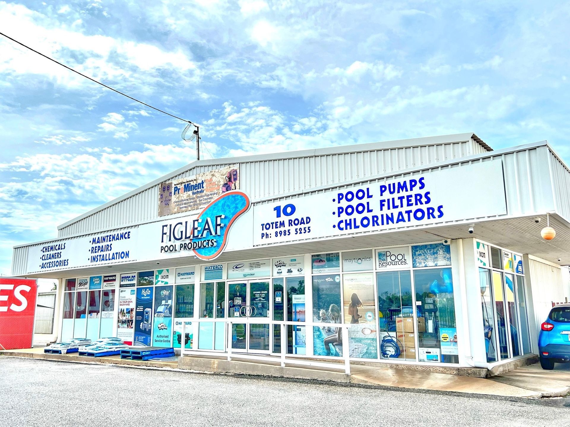 A Shop Front — Figleaf Pool Products in Coconut Grove, NT