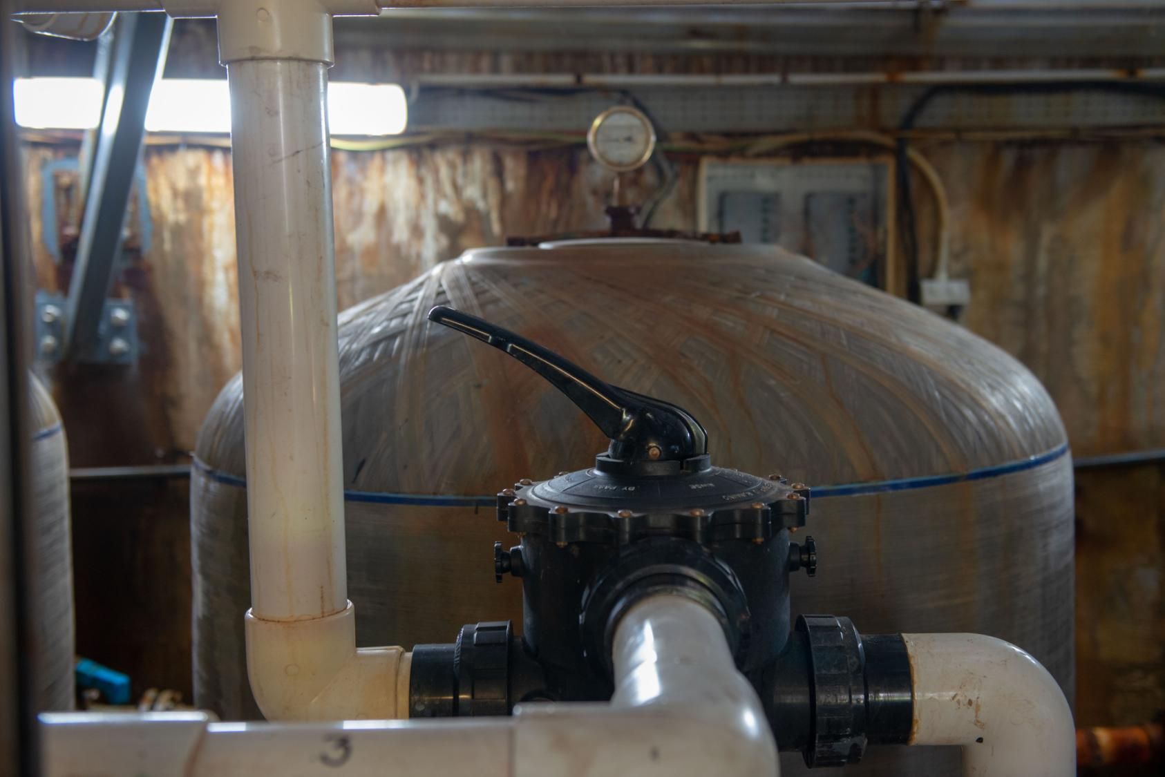A Close up Of a Swimming Pool Filter in A Room — Figleaf Pool Products in Coconut Grove, NT