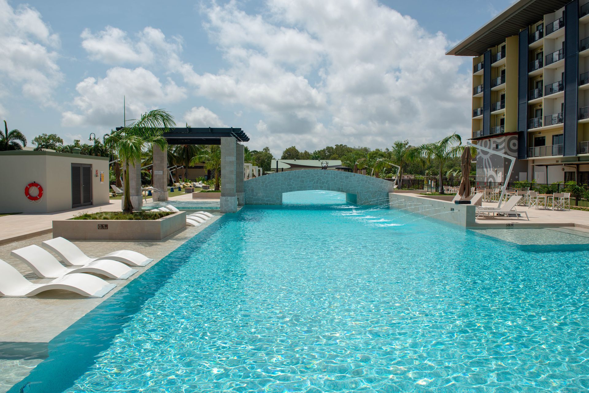 There is a Large Swimming Pool in Front of a Building  — Figleaf Pool Products in Coconut Grove, NT