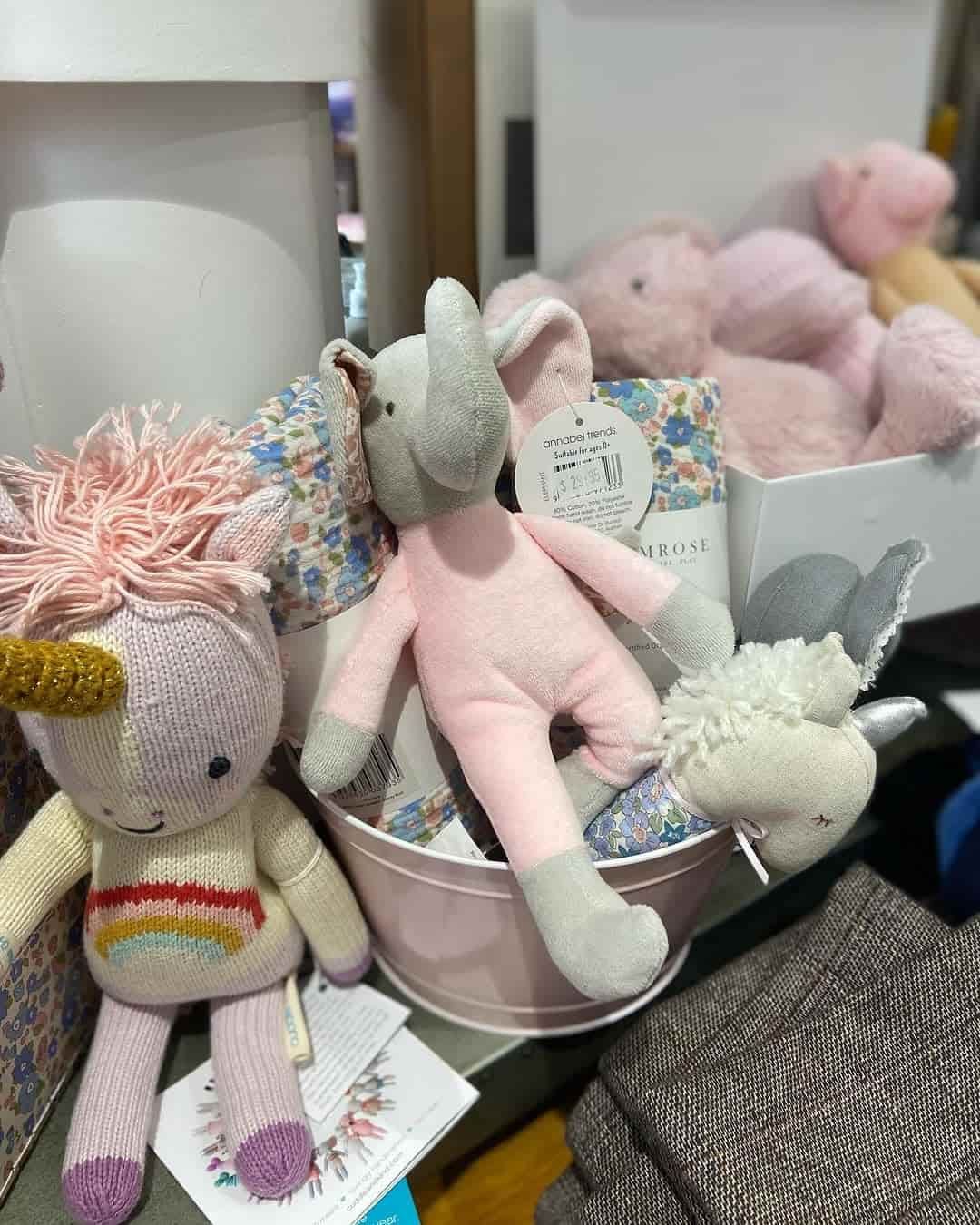 a Bunch of Stuffed Animals Are Sitting on a Table — Montaze In Erina, NSW