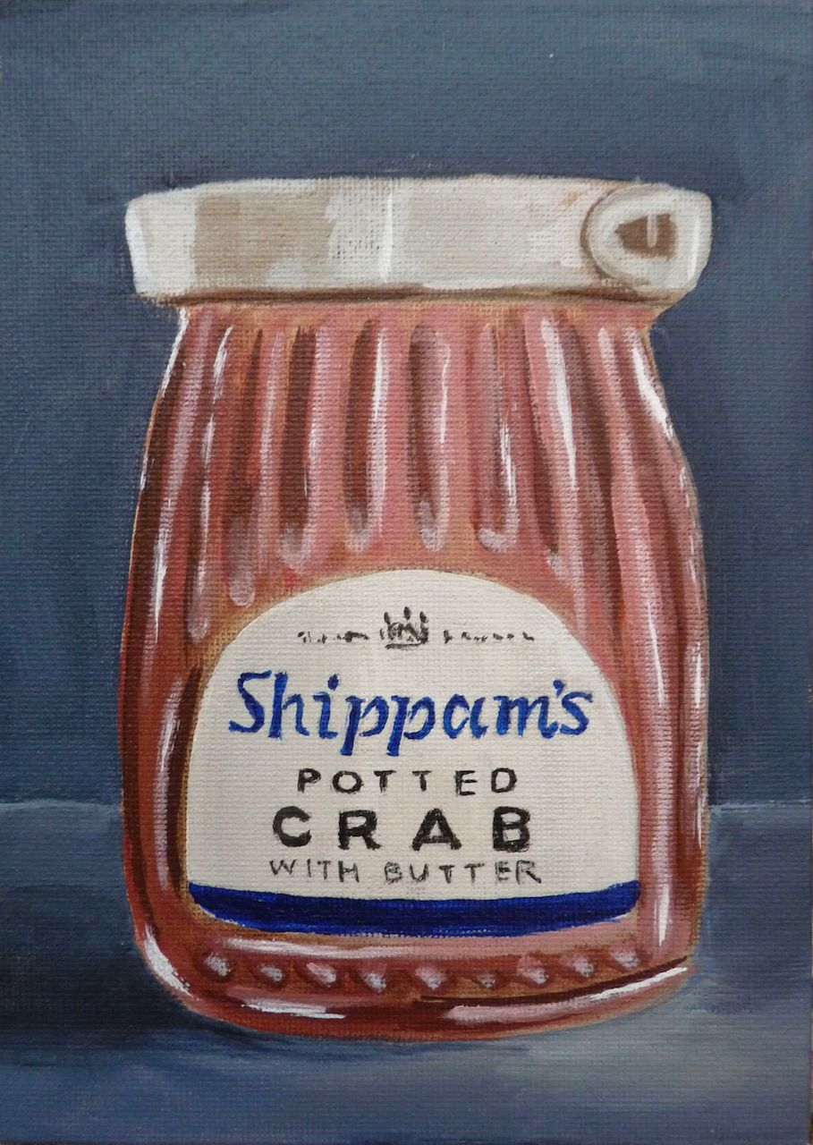 Shipphams paste vintage packaging clare dlaes painitng sussex artist