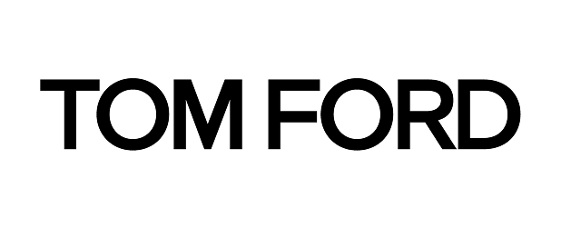 A black and white logo for tom ford on a white background.