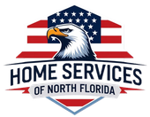 A logo for home services of north florida , a company that provides home services in north florida.