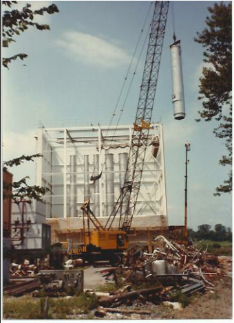 Crane Lifting a Tube — Nanuet, NY — Olori Crane Service, Inc.