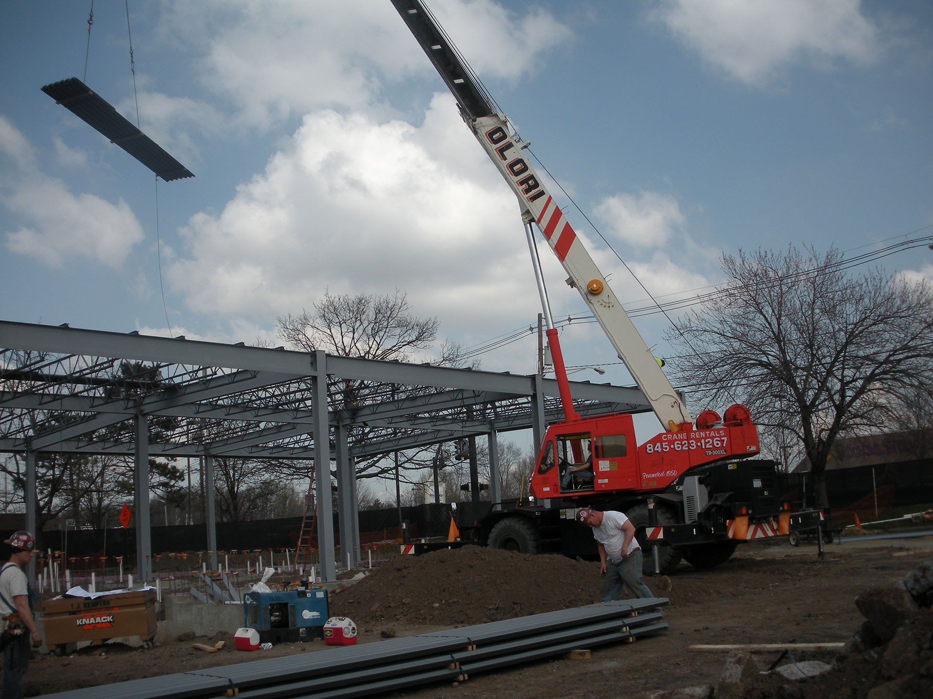Crane Lifting Roof — Nanuet, NY — Olori Crane Service, Inc.