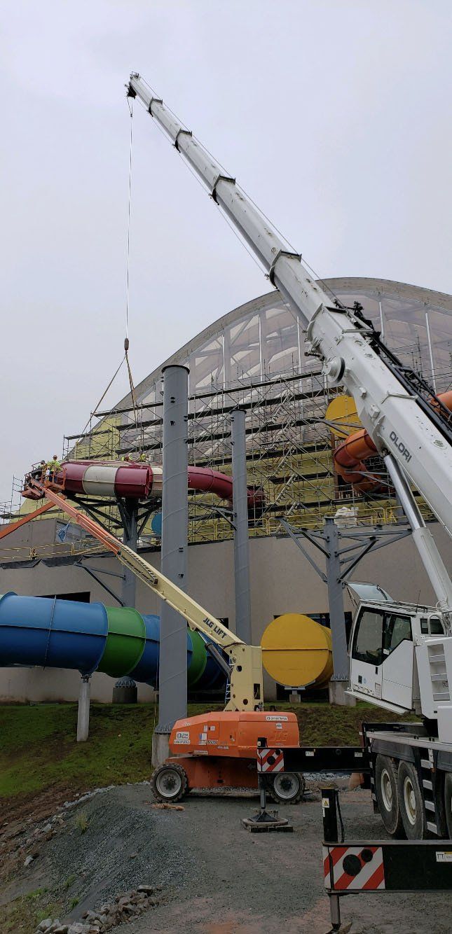 Water Slide Construction — Nanuet, NY — Olori Crane Service, Inc.