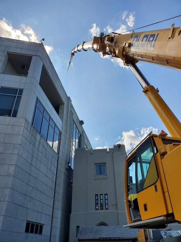 Building Renovation Using Crane — Nanuet, NY — Olori Crane Service, Inc.