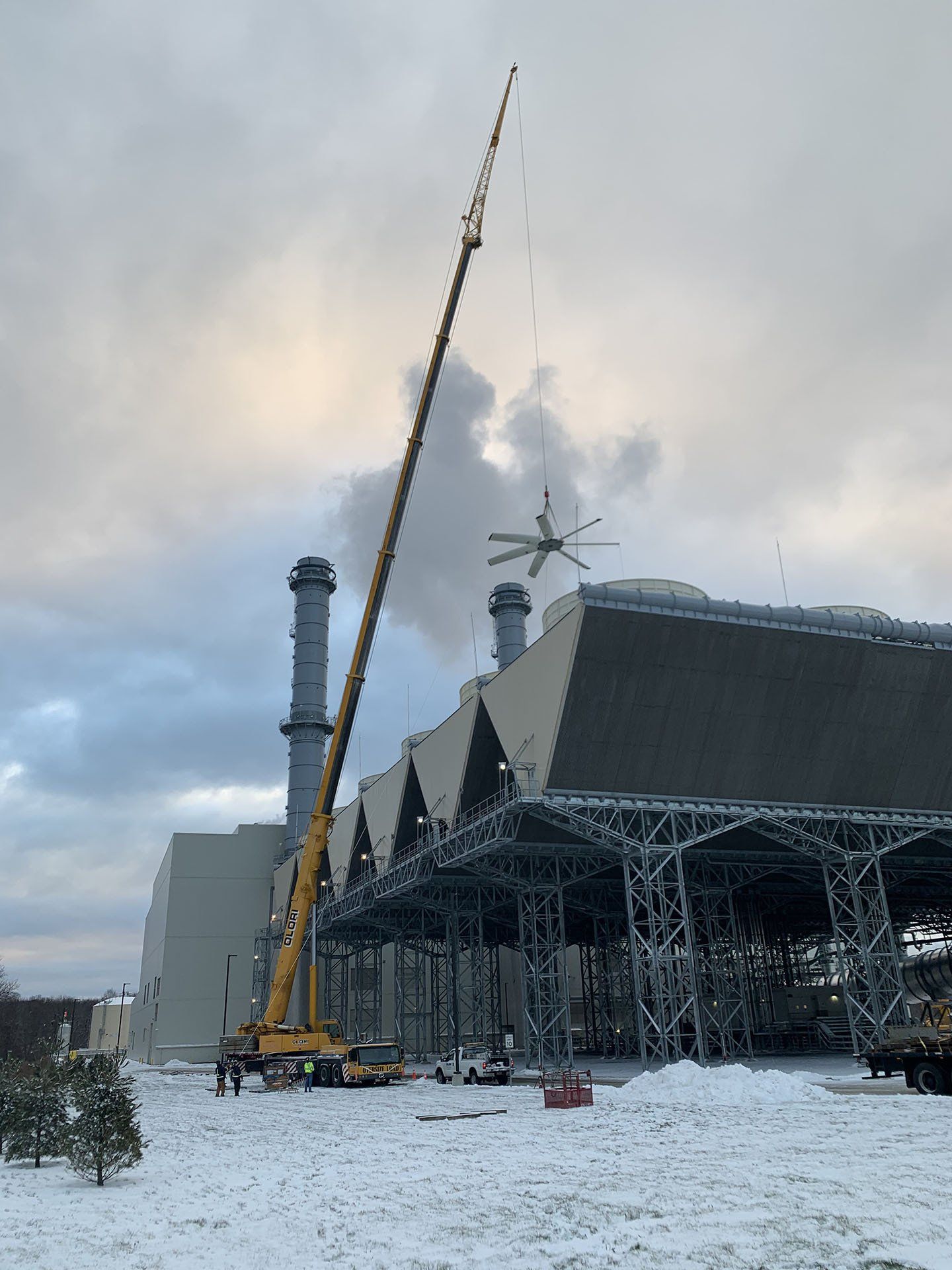 Exhaust Fan Installation Using Crane — Nanuet, NY — Olori Crane Service, Inc.