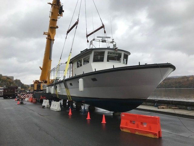 Boat on Road — Nanuet, NY — Olori Crane Service, Inc.