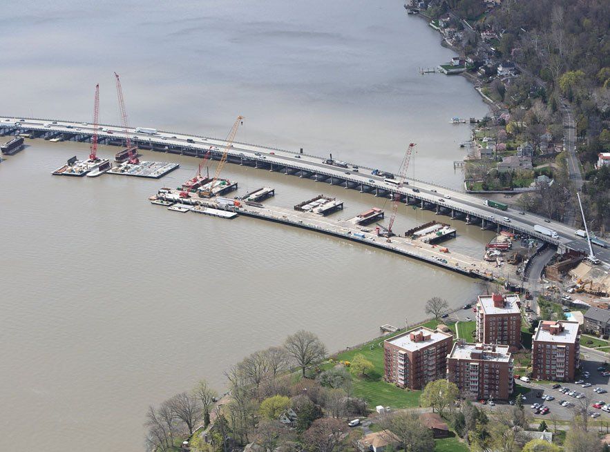 Over-Water Highway Construction — Nanuet, NY — Olori Crane Service, Inc.