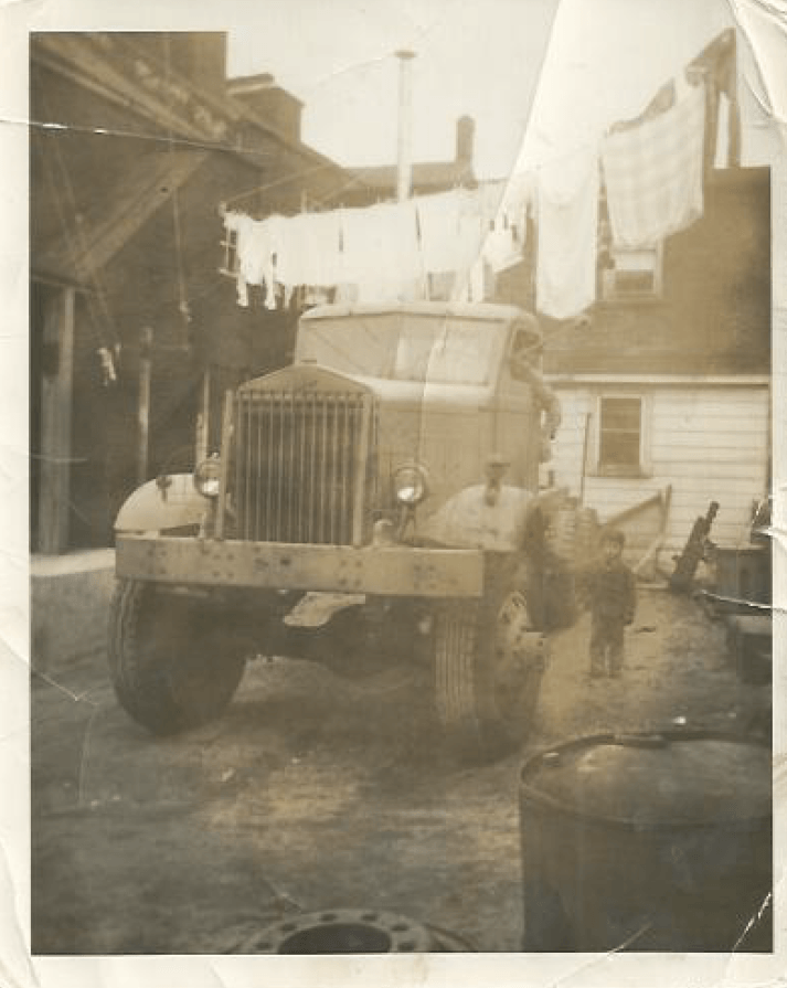 Old Crane Beside a Kid — Nanuet, NY — Olori Crane Service, Inc.