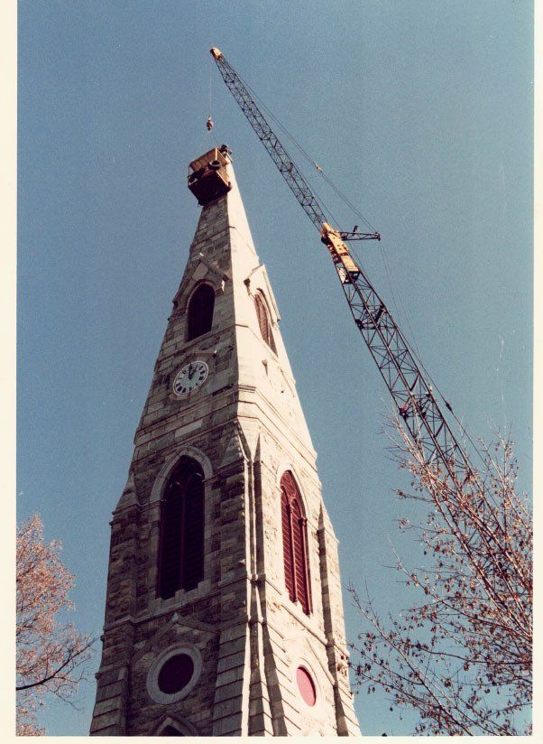 Constructing a Clock Tower — Nanuet, NY — Olori Crane Service, Inc.