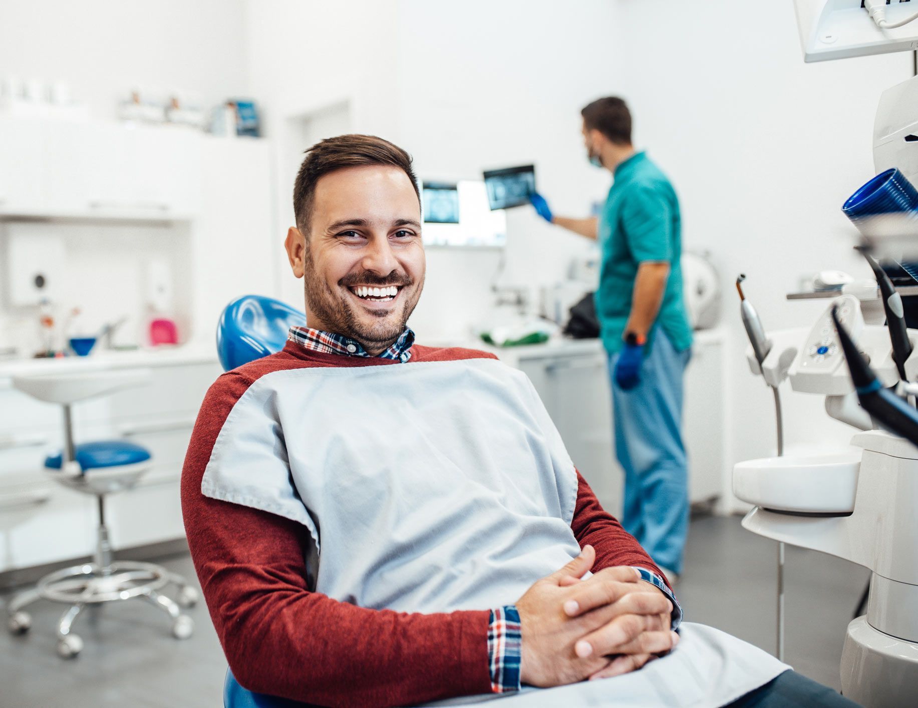 Man on Dental Clinic — Munster, IN — SMILE Design
