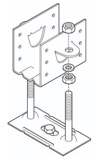 ADJUSTABLE JOIST SUPPORT - FOR DECKS OVER CONCRETE SLABS