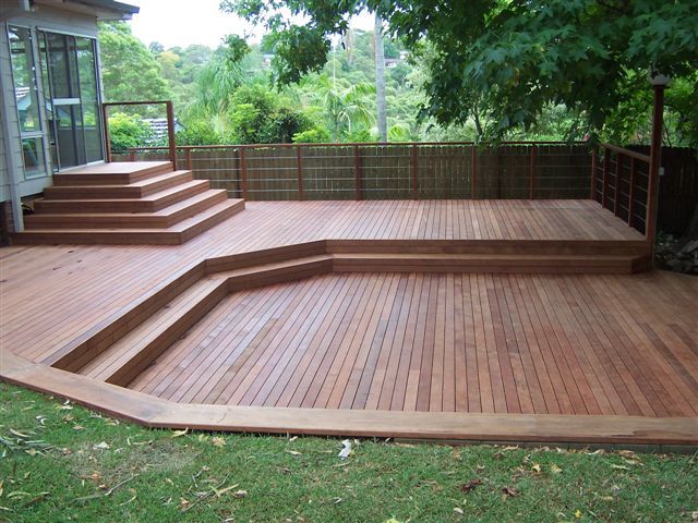 A Large Wooden Deck With Stairs Leading Up to It — B & B Timbers Ballina In West Ballina, NSW