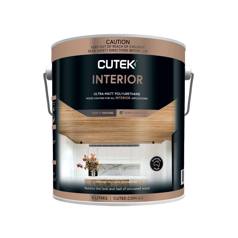 A Can of Cutek Interior 5l Can on a White Background — B & B Timbers Ballina In West Ballina, NSW