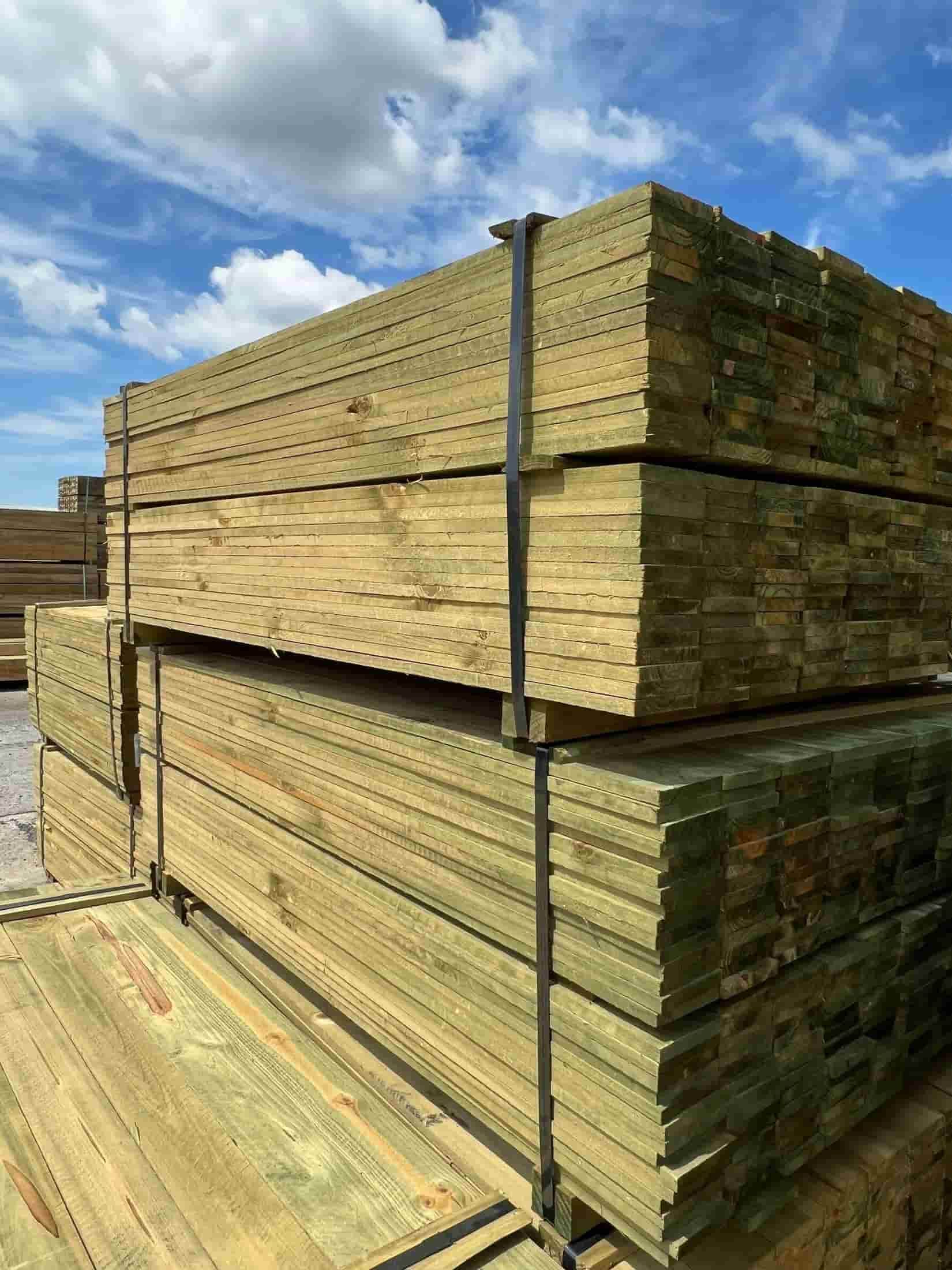 A Pile of Wooden Boards Stacked on Top of Each Other — B & B Timbers Ballina In West Ballina, NSW