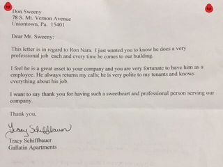 Testimonial Sent By The Client — Pest Control in Uniontown, PA