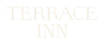 terrace inn in cream lettering