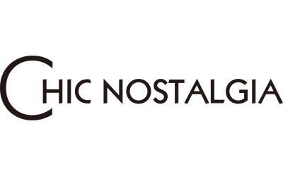 A black and white logo for chic nostalgia on a white background.