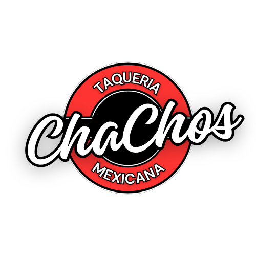 A logo for a mexican restaurant called Chachostacos in Saskatoon