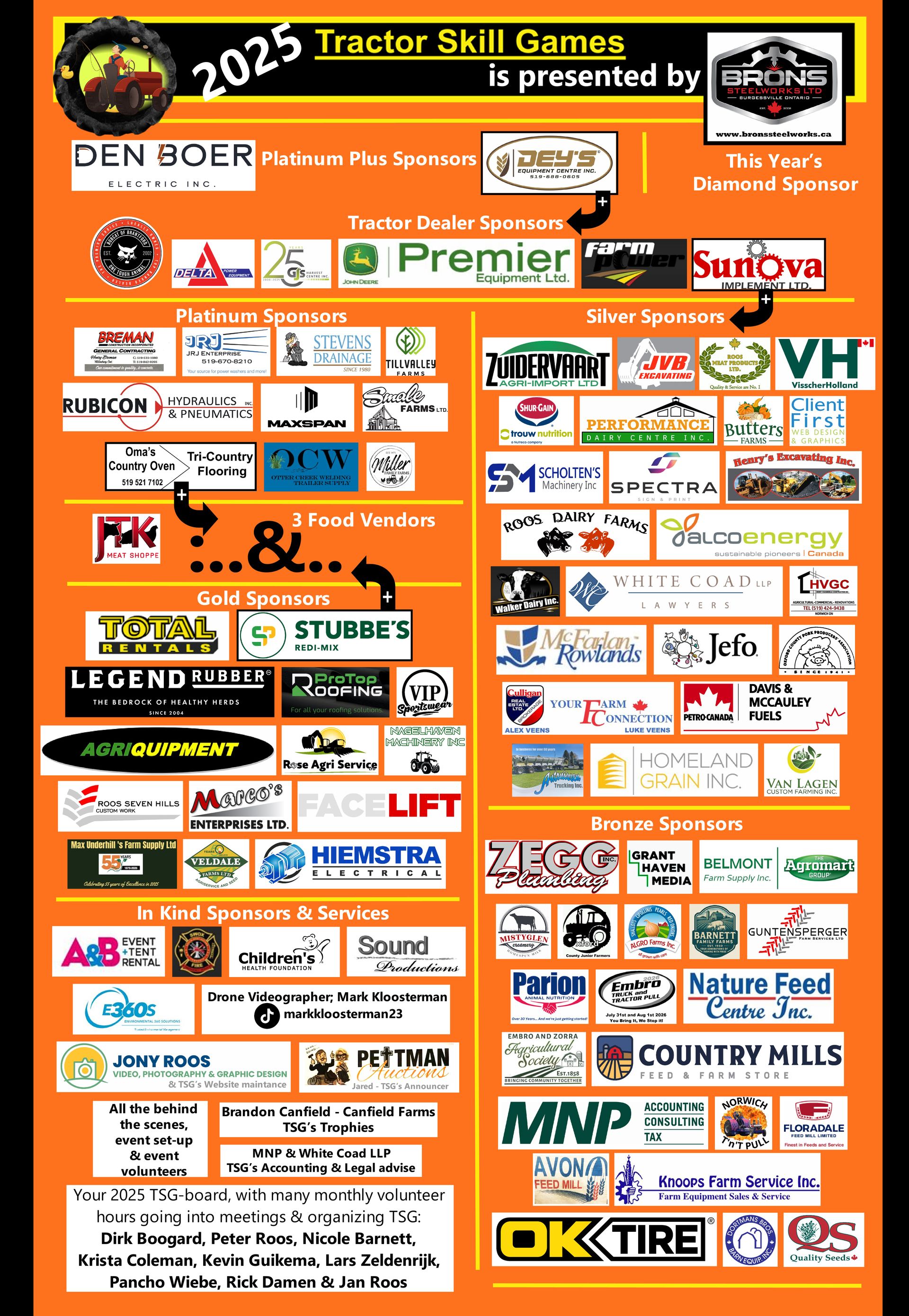 2025 TSG - Tractor Skill Games - Sponsors