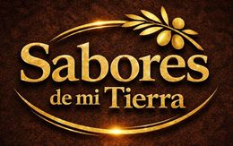 Logotipo redondo negro con texto verde