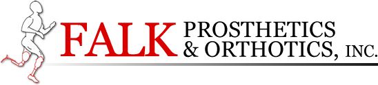 A logo for falk prosthetics and orthotics inc.