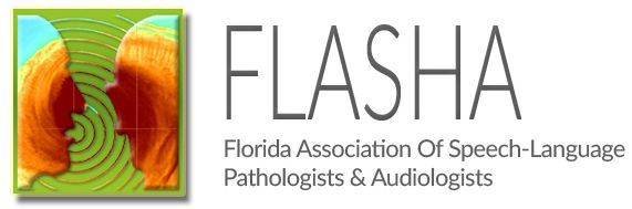 A logo for the florida association of speech language pathologists and audiologists